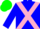 Blue, Pink cross belts, Blue sleeves, Green cap