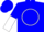 Cobalt Blue, White Circle and 'SSW', Blue and White Vertical Halved Sleeves, Blue Cap