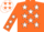 ORANGE, white stars