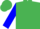 Emerald Green and Royal Blue Halves, Blue Sleeves