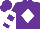 Purple, White diamond, hooped sleeves