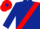 DARK BLUE, RED sash, RED cap, DARK BLUE diamond