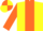 Yellow, Orange stripe and sleeves, Orange and Yellow quartered cap