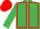 EMERALD GREEN, red seams, red cap