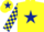 Yellow, Dark Blue star, check sleeves, Yellow cap, Dark Blue star