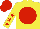 Yellow, Red disc, Yellow sleeves, Red stars, Red cap