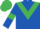 Royal Blue, Emerald Green chevron, armlets and cap