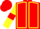 Red, Yellow seams, Yellow sleeves, Red armlets, Red cap