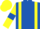 Royal Blue, Yellow braces, Yellow sleeves, Royal Blue armlets, Yellow cap