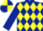 DARK BLUE & YELLOW DIAMONDS, quartered cap