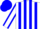 White and Blue Stripes, White Sleeves, Blue Seams, Blue Cap