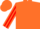 Orange, Red striped sleeves