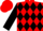 Red, Black Diamonds, Black Sleeves
