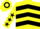Yellow, Black chevrons, Yellow sleeves, Black stars, Yellow and Black hooped cap
