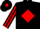 BLACK, RED diamond, striped sleeves and diamond on cap
