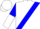 White, Blue Sash, Blue and White Halved Sleeves