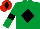 EMERALD GREEN, black diamond, black armlet, red cap, black diamond