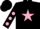 Black, Pink star, Black sleeves, Pink spots