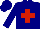 Navy, red cross, navy cap