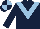 Dark Blue, Light Blue chevron, quartered cap