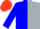 Blue and Silver (halved), Blue sleeves, Scarlet cap