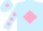 Light Blue, Pink diamond, diamonds on sleeves, Light Blue cap, Pink diamond