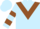 Light Blue, Brown chevron, hooped sleeves, Light Blue cap