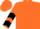 Orange, black emblems, black chevrons on sleeves, orange cap