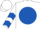 WHITE, royal blue disc & chevrons on sleeves, white cap