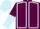 Maroon, Light Blue seams, Maroon and Light Blue halved sleeves, Light Blue cap