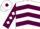 White, Maroon chevrons, Maroon sleeves, White diamonds, White cap, Maroon diamond
