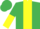 EMERALD GREEN, yellow panel, halved sleeves, emerald green cap