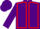 Purple, Red seams, Purple sleeves and cap