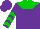 Purple, Green Yoke, Green Chevrons on Sleeves, Purple Cap