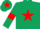 Dark Green, Red star, armlets and star on cap