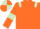 Orange, Light Green epaulets and armlets, quartered cap