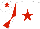 White, Red star, Red and White diabolo on sleeves, White cap, Red star