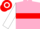 PINK, red hoop, white sleeves, red & white hooped cap