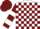 White and Burgundy Blocks, Burgundy Sleeves, White Hoop, Burgundy Cap