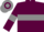 Maroon, Grey hoop and armlets, hooped cap