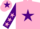 Pink, Purple star, Purple sleeves, Pink stars, Pink cap, Purple star
