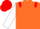 Orange, Red epaulets, White sleeves, Red cap