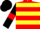 Red, Yellow hoops, Black sleeves, Red armlets, Black cap