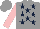 Grey, Dark Blue stars, Pink sleeves