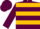 Maroon, Gold Hoops