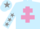 Light Blue, Mauve Cross of Lorraine, Light Blue sleeves, Grey stars, Light Blue cap, Grey star