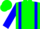 GREEN, Blue Braces & Bars on Slvs