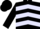 Black, Lavender Chevrons, Black Cap