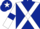 Dark Blue, White cross belts, White sleeves, Dark Blue armlets, Dark Blue cap, White star