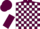 Maroon and White Blocks, White and Maroon Halved Sleeves, Maroon Cap